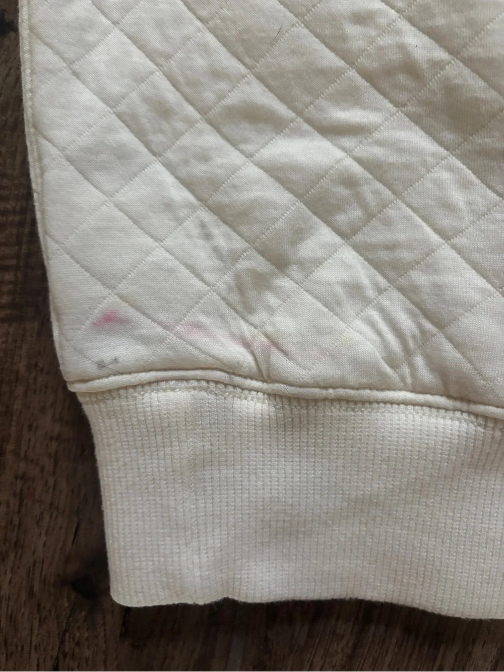 Polo by Ralph Lauren Girls Quilted Quarter-Zip Sweatshirt in White and Pink